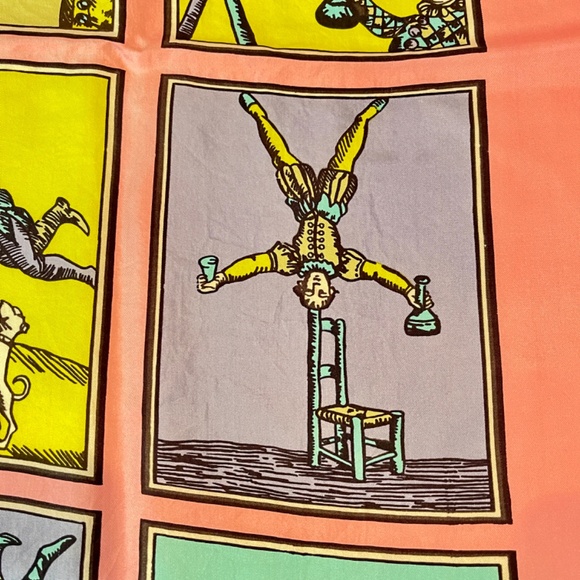 Brooke Cadwallader Carnival Mid-Century Era Silk Scarf, 1947-1950 - Picture 8 of 13